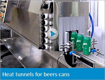 Hybrid steam tunnel for beer cans