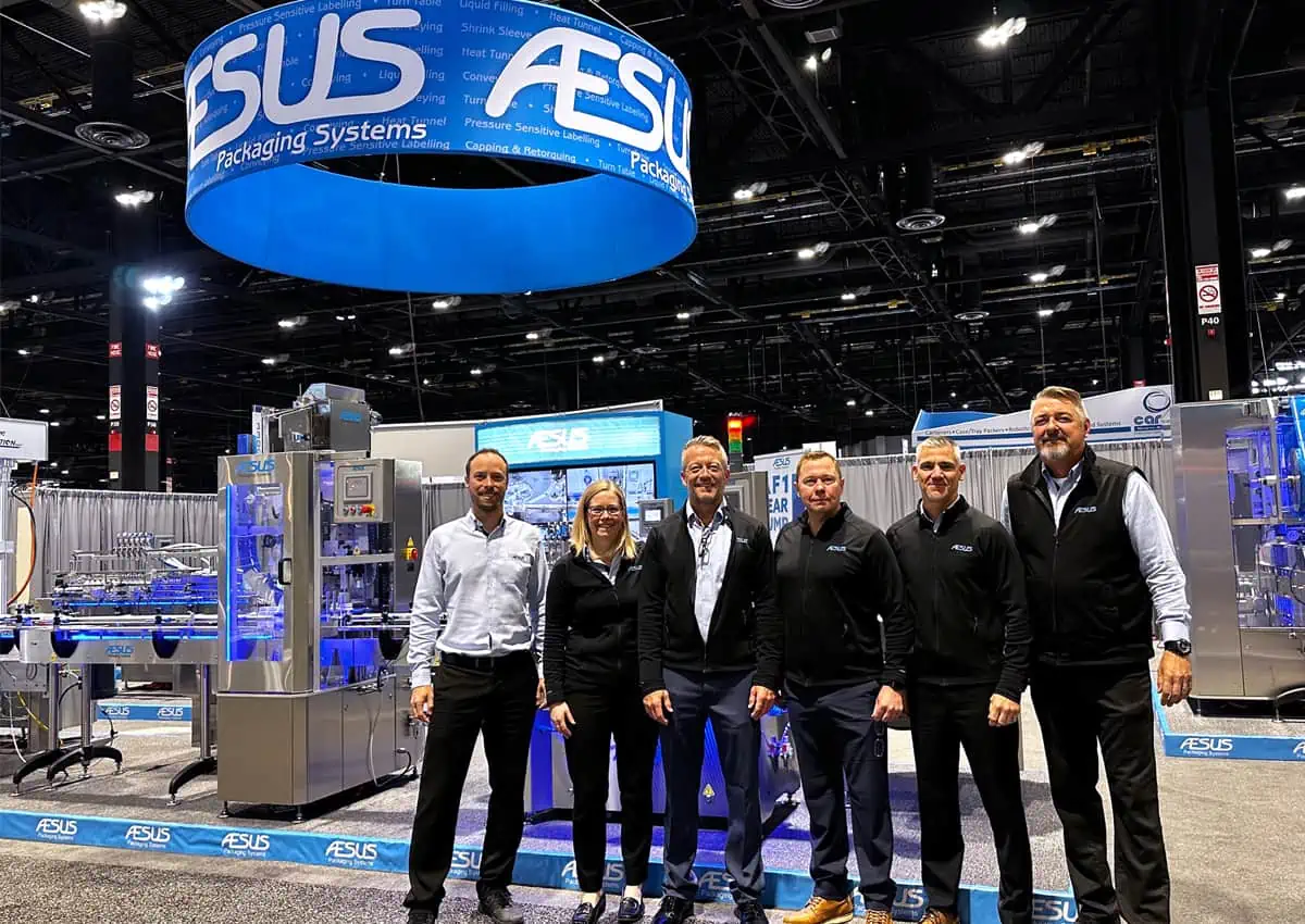 Aesus team booth pic Aesus Packaging Systems
