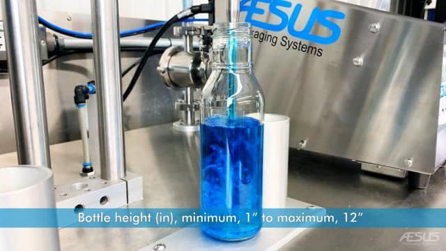 Little Filler Semi Automatic Liquid Filling AESFill Aesus Packaging Systems