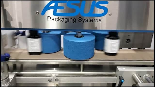 Panel labeling Rear Rotary Star Applicator Aesus Packaging Systems